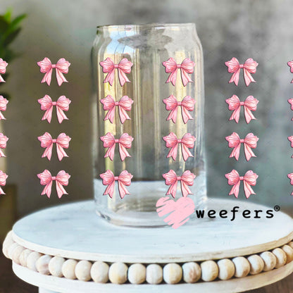 Pink Bows Elements UV DTF Cup Wrap - Weefers Exclusive Wrap Weefers