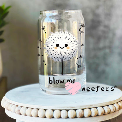 Blow Me UV DTF Decal 16oz Libbey Glass Original Size Weefers