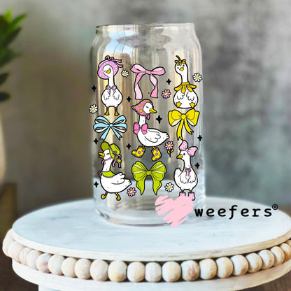 Goose Friends UV DTF Decal 16oz Libbey Glass Original Size Weefers