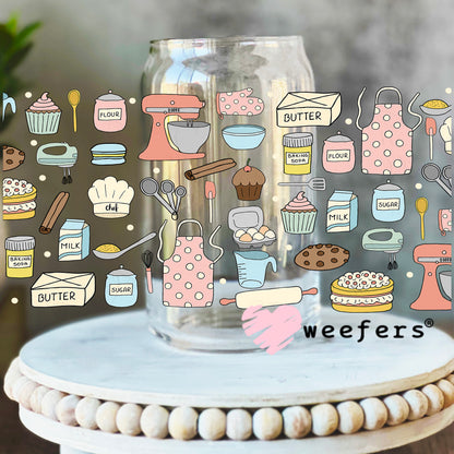 Bakers Favorite Things UV DTF Cup Wrap - Weefers Exclusive Wrap 16oz Libbey Glass Original Size Weefers