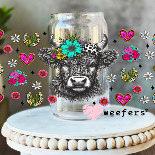 Highlander Flowers UV DTF Cup Wrap - Weefers Exclusive Wrap 16oz Libbey Glass Original Size Cup Wrap Weefers