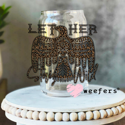 Let Her Stay Wild UV DTF Decal 16oz Libbey Glass Original Size Weefers