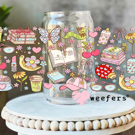 Cottagecore Book Lover UV DTF Cup Wrap - Weefers Exclusive Wrap Weefers