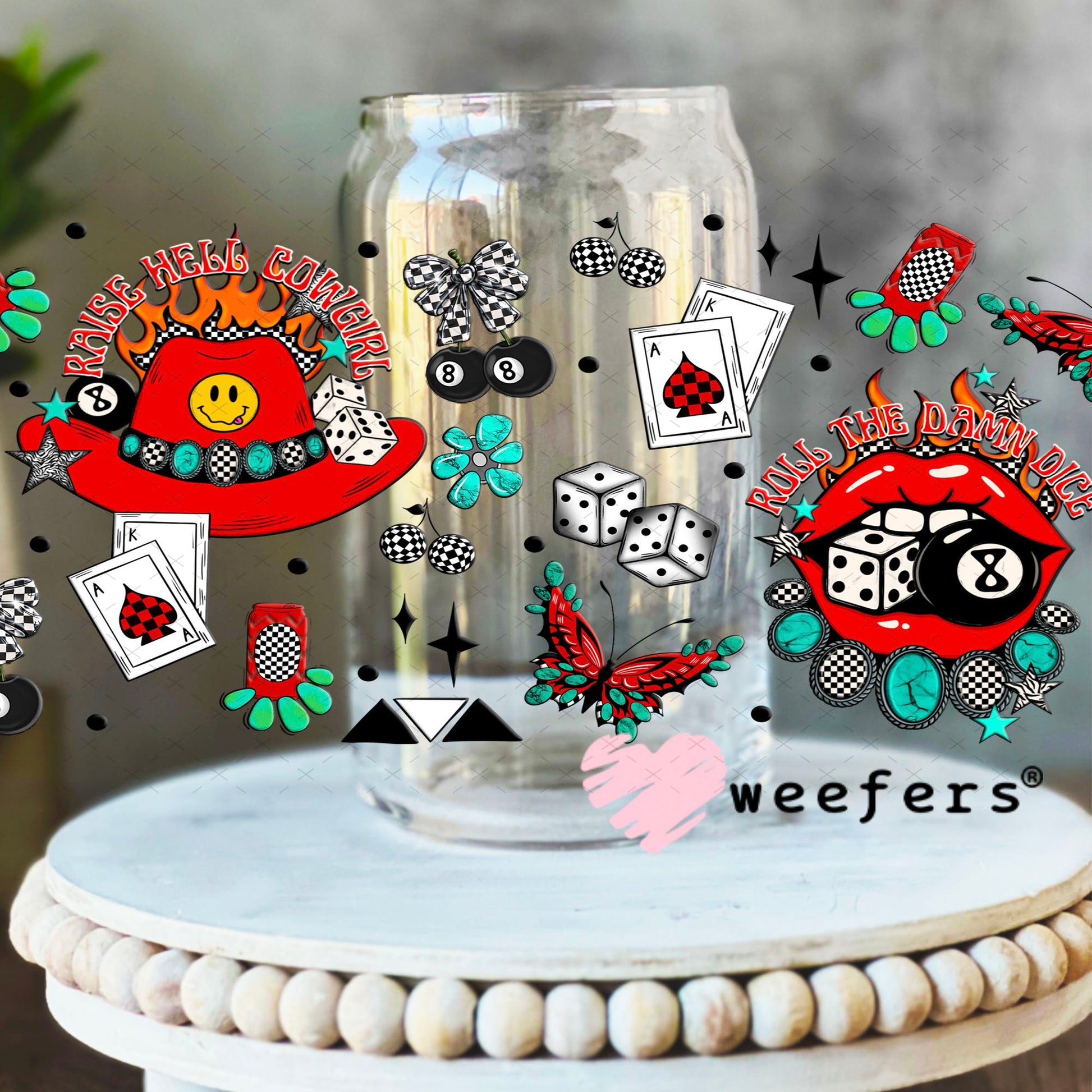 Roll the Damn Dice UV DTF Cup Wrap - Weefers Exclusive Wrap Weefers