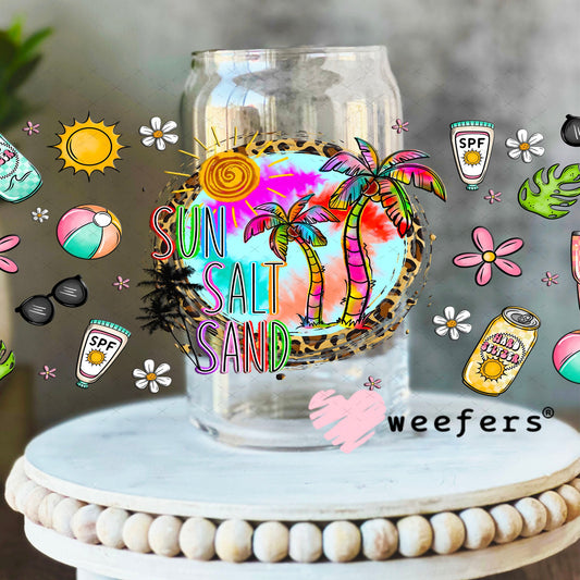 Sun Salt Sand UV DTF Cup Wrap - Weefers® Exclusive 16oz Libbey Glass Original Size Cup Wrap Weefers
