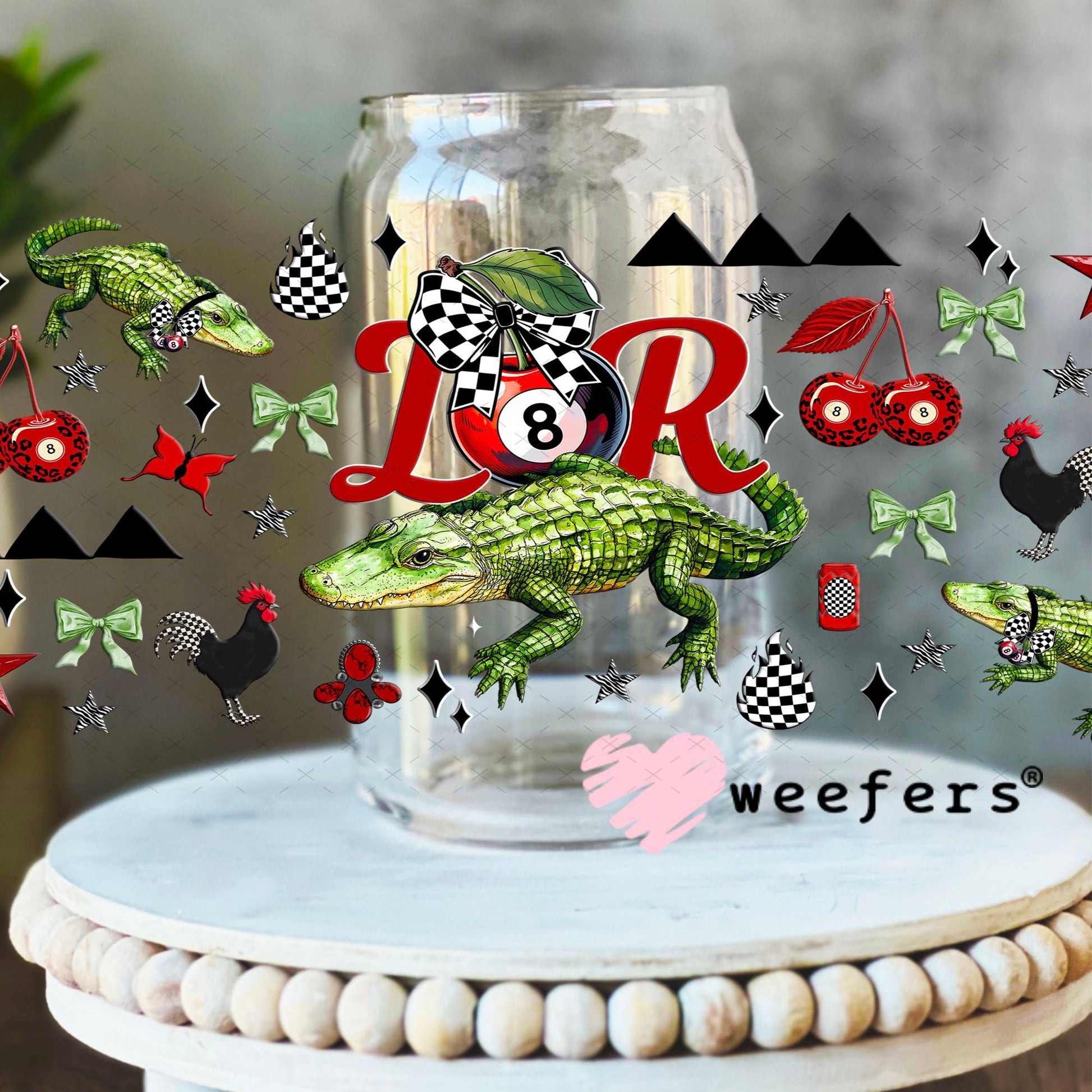 Later Gator UV DTF Cup Wrap - Weefers Exclusive Wrap 16oz Libbey Glass Original Size Cup Wrap Weefers
