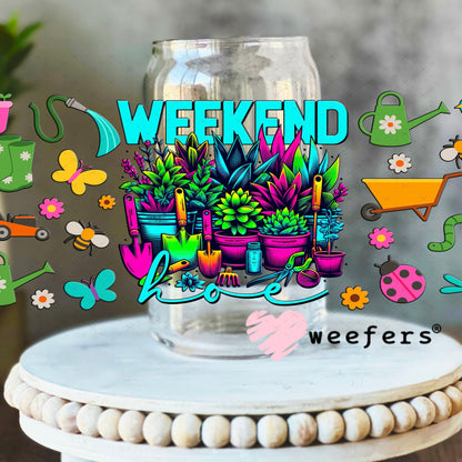 Weekend Hoe UV DTF Cup Wrap - Weefers Exclusive Wrap 16oz Libbey Glass Original Size Cup Wrap Weefers