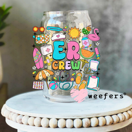 ER Crew UV DTF Decal 16oz Libbey Glass Original Size Weefers