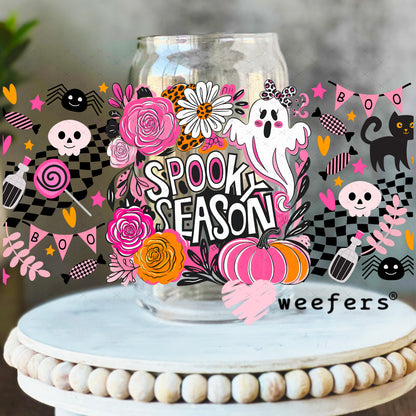 Spooky Season UV DTF Cup Wrap - Weefers Exclusive 16oz Libbey Glass Original Size Weefers