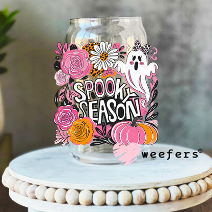 Spooky Season UV DTF Decal 16oz Libbey Glass Original Size Weefers