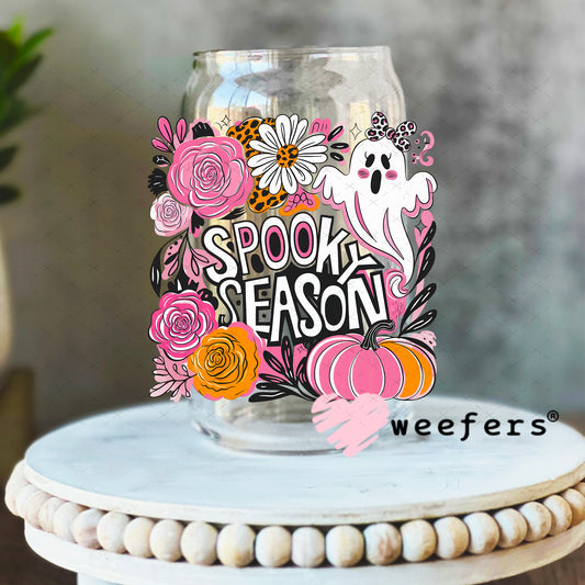 Spooky Season UV DTF Decal 16oz Libbey Glass Original Size Weefers