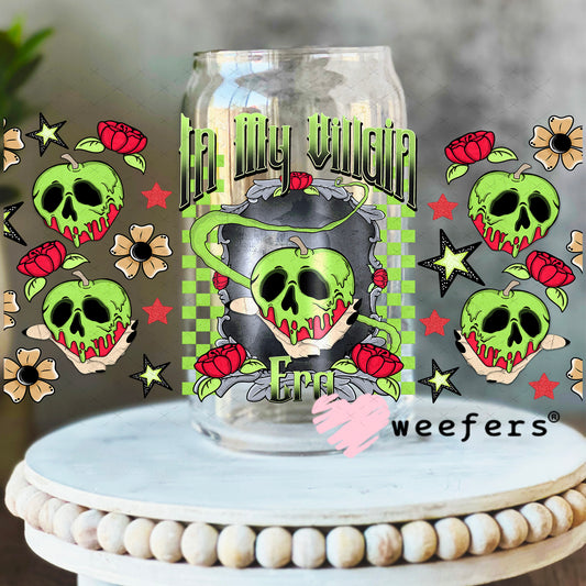 In My Villain Era Poison Apple UV DTF Cup Wrap - Weefers Exclusive 16oz Libbey Glass Original Size Weefers