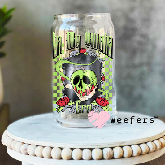 In My Villain Era On UV DTF Decal 16oz Libbey Glass Original Size Weefers