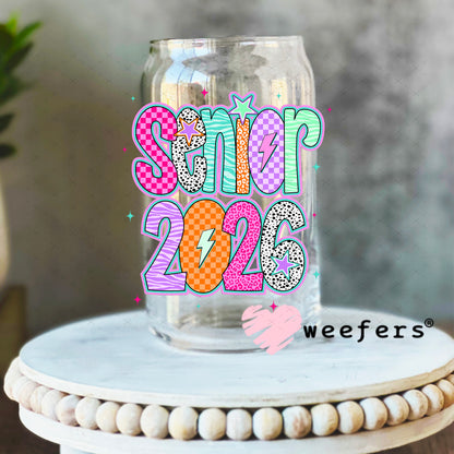 Senior 2026 UV DTF Decal 16oz Libbey Glass Original Size Weefers