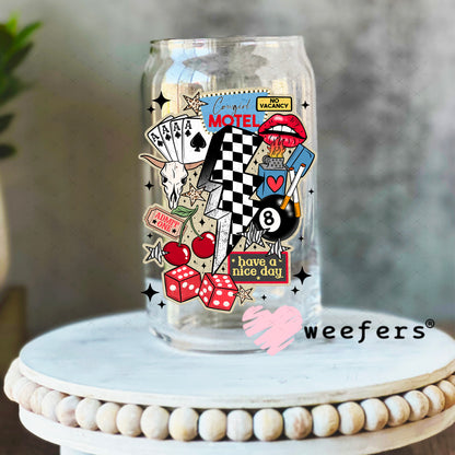 Retro Western Quotes UV DTF Decal 16oz Libbey Glass Original Size Weefers