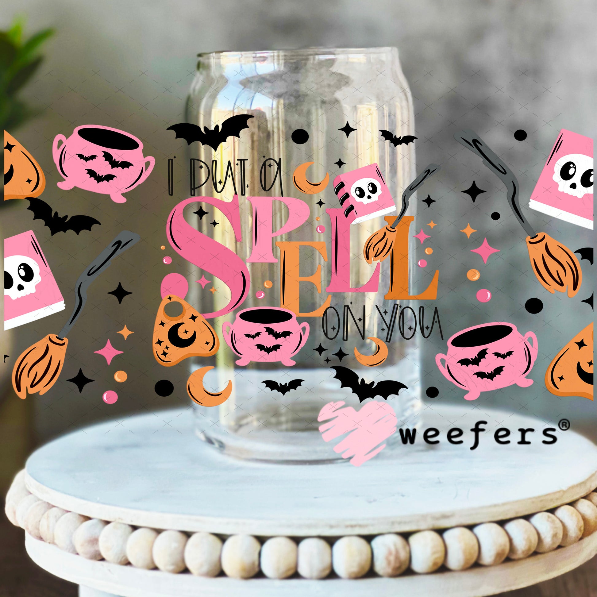 I Put a Spell on You UV DTF Cup Wrap 16oz Libbey Glass Original Size Weefers