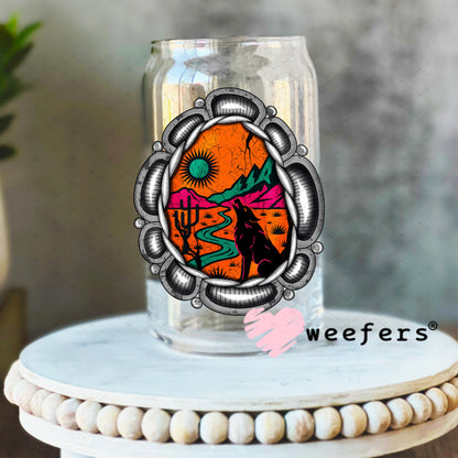 Desert Pendant UV DTF Decal 16oz Libbey Glass Original Size Weefers