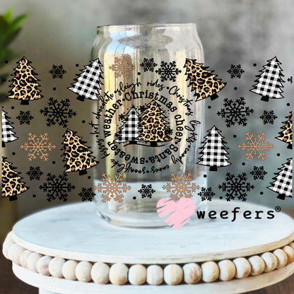 Christmas Weather UV DTF Cup Wrap 16oz Libbey Glass Original Size Weefers