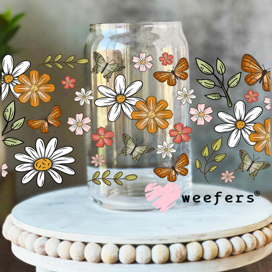 Be Brave Honey Sidekick UV DTF Cup Wrap - Weefers Exclusive 16oz Libbey Glass Original Size Weefers