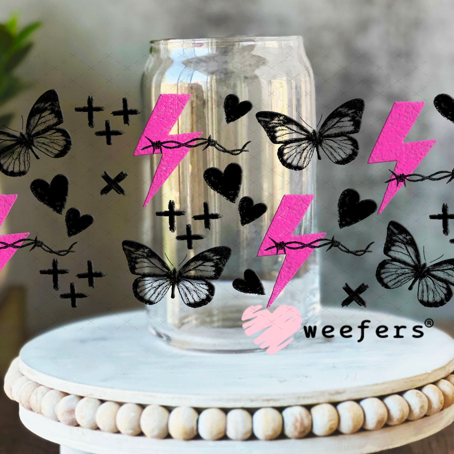 Expensive Difficult and Mentally Spicy Sidekick UV DTF Cup Wrap - Weefers Exclusive 16oz Libbey Glass Original Size Cup Wrap Weefers