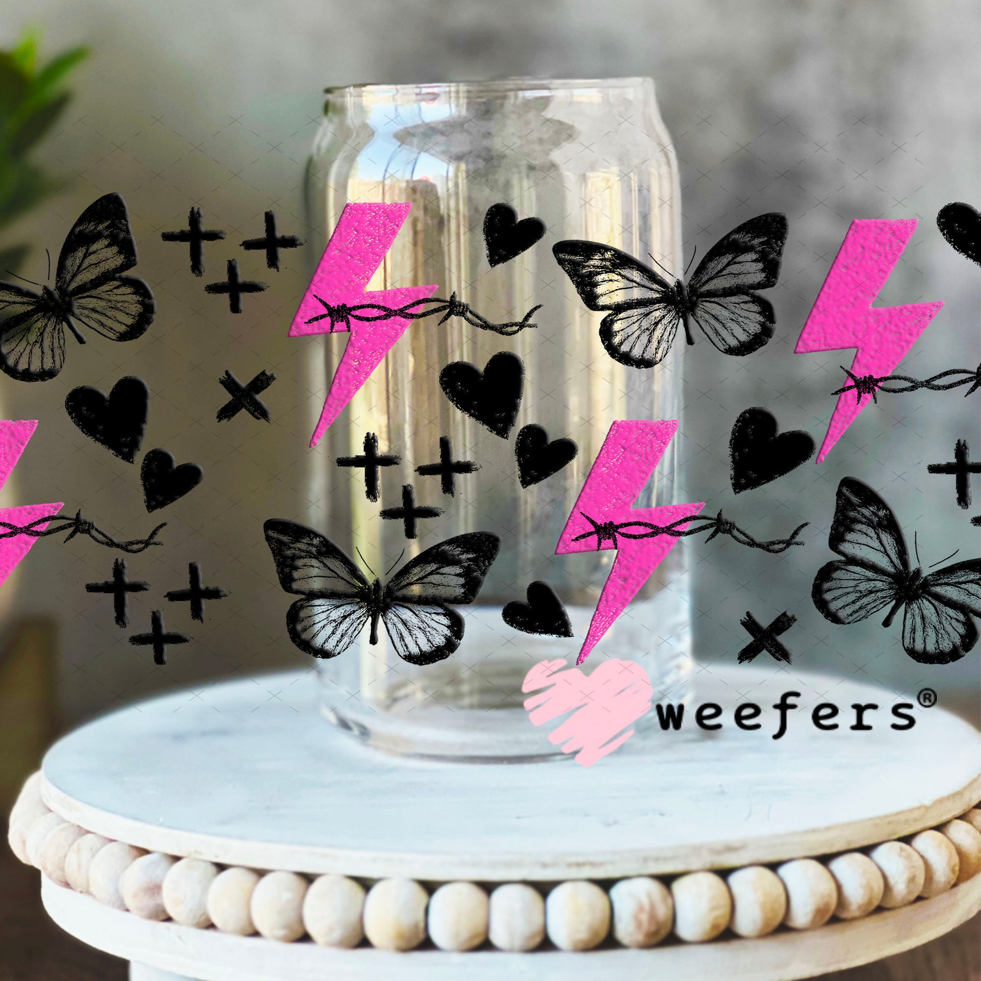 Expensive Difficult and Mentally Spicy Sidekick UV DTF Cup Wrap - Weefers Exclusive 16oz Libbey Glass Original Size Cup Wrap Weefers