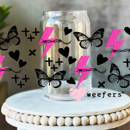 Expensive Difficult and Mentally Spicy Sidekick UV DTF Cup Wrap - Weefers Exclusive 16oz Libbey Glass Original Size Cup Wrap Weefers