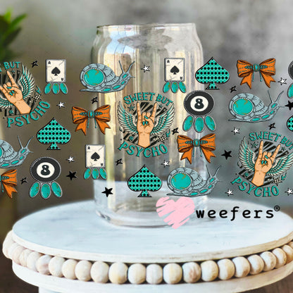 Pew Pew Bless Your Heart Sugar Sidekick UV DTF Cup Wrap - Weefers Exclusive 16oz Libbey Glass Original Size Cup Wrap Weefers