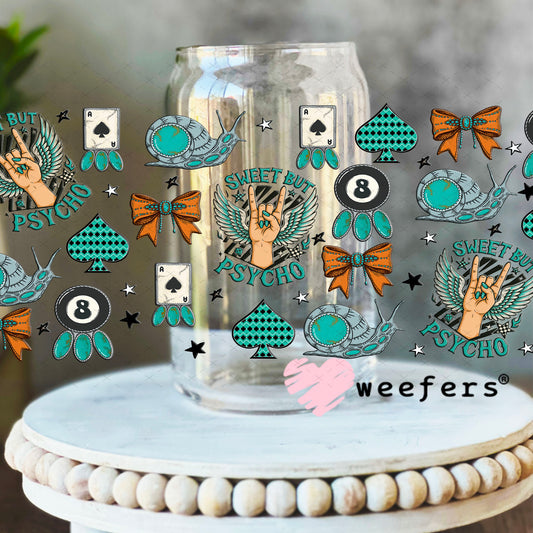 Pew Pew Bless Your Heart Sugar Sidekick UV DTF Cup Wrap - Weefers Exclusive 16oz Libbey Glass Original Size Cup Wrap Weefers