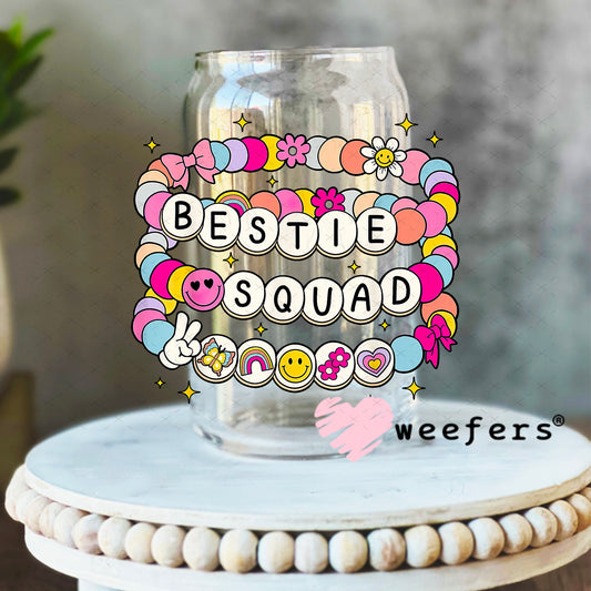 UV DTF Decal - Bestie Squad 16oz Libbey Glass Original Size Weefers