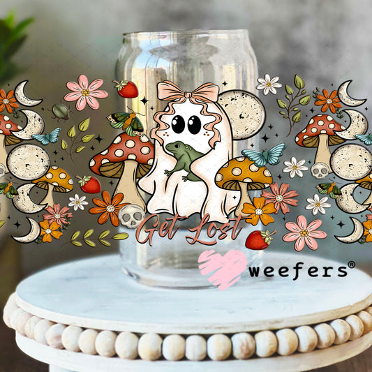UV DTF Cup Wrap – Cottagecore Ghost Wonderland - Weefers Exclusive 16oz Libbey Glass Original Size Cup Wrap Weefers