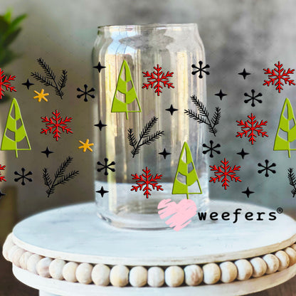 UV DTF Cup Wrap – Christmas What the Elf Sidekick- Weefers Exclusive 16oz Libbey Glass Original Size Cup Wrap Weefers