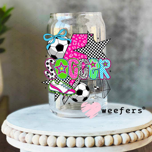 UV DTF Decal - Preppy Soccer 16oz Libbey Glass Original Size Weefers