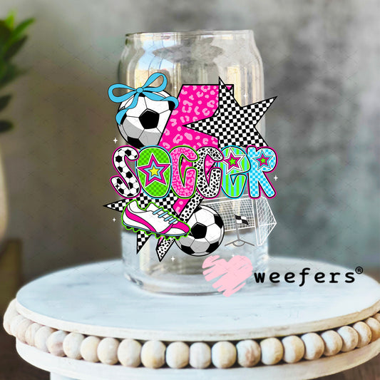 UV DTF Decal - Preppy Soccer 16oz Libbey Glass Original Size Weefers