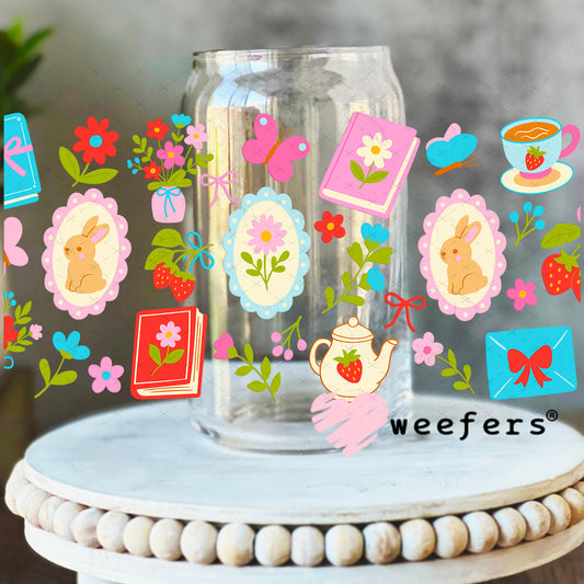 UV DTF Cup Wrap – Tea Time 16oz Libbey Glass Original Size Weefers