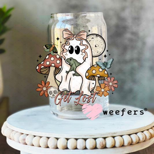 UV DTF Decal - Cottagecore Ghost Wonderland 16oz Libbey Glass Original Size Weefers