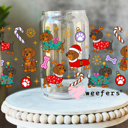 UV DTF Cup Wrap – Christmas Dashaud's 16oz Libbey Glass Original Size Weefers