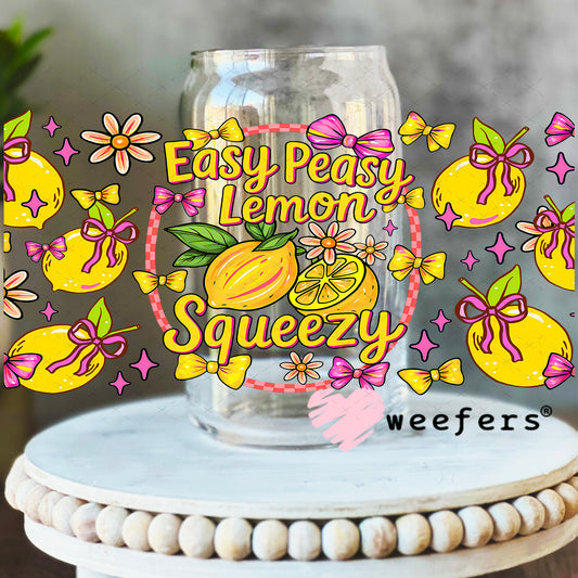 UV DTF Cup Wrap – Easy Peasy Lemon Squeezy 16oz Libbey Glass Original Size Weefers