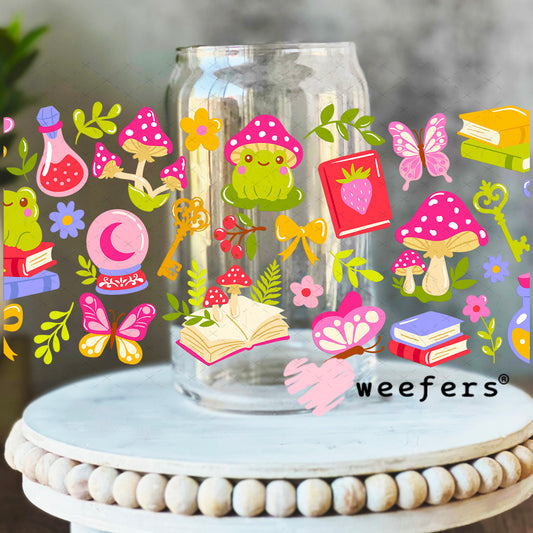 UV DTF Cup Wrap – Fantasy Frog Land 16oz Libbey Glass Original Size Weefers