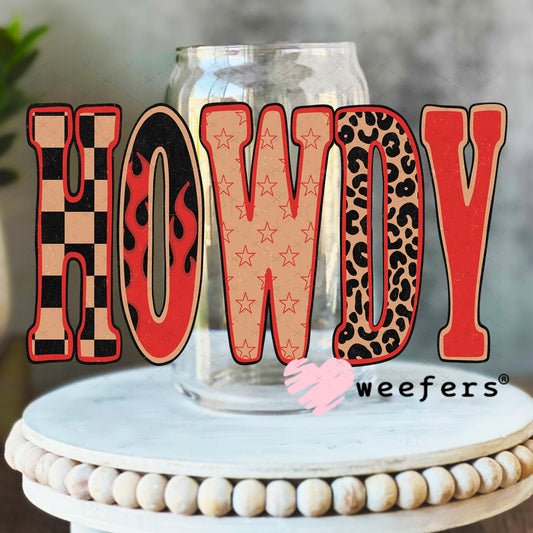 UV DTF Cup Wrap – Howdy 16oz Libbey Glass Original Size Weefers