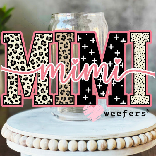 UV DTF Cup Wrap – Cheetah Mimi 16oz Libbey Glass Original Size Weefers