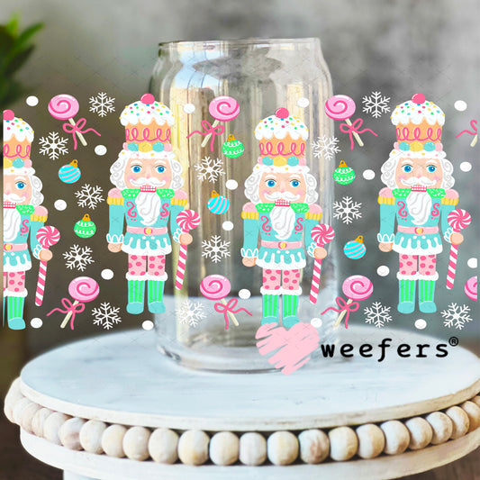 UV DTF Cup Wrap – Christmas Nutcracker 16oz Libbey Glass Original Size Weefers