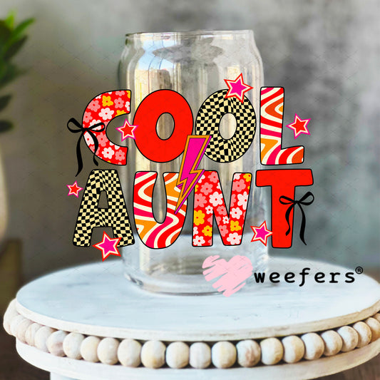 UV DTF Decal - Cool Aunt 16oz Libbey Glass Original Size Weefers