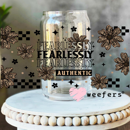 UV DTF Cup Wrap – Fearlessly Authentic 16oz Libbey Glass Original Size Weefers