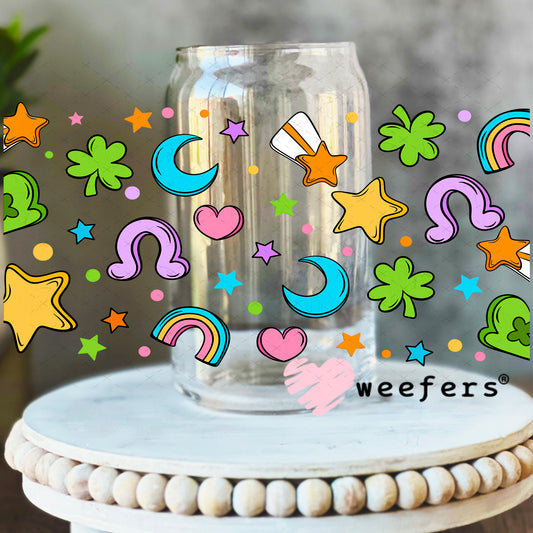 UV DTF Cup Wrap – Lucky Charm Charms St. Patricks 16oz Libbey Glass Original Size Weefers