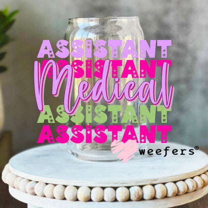 UV DTF Decal - Medical Assistant 16oz Libbey Glass Original Size Weefers