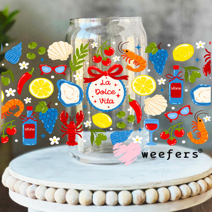 UV DTF Cup Wrap – La Dolce Vita 16oz Libbey Glass Original Size Weefers