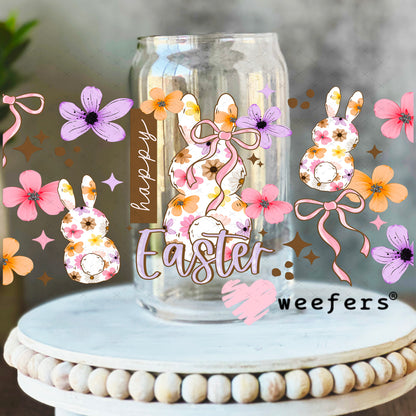 UV DTF Cup Wrap – Happy Easter 16oz Libbey Glass Original Size Weefers