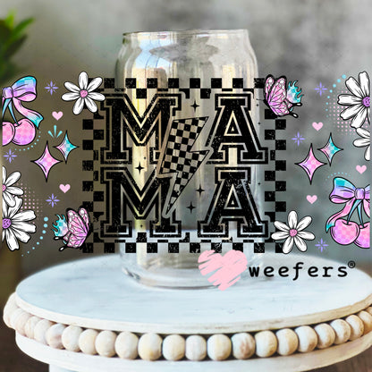 UV DTF Cup Wrap – Mama Lavender Cherries 16oz Libbey Glass Original Size Weefers