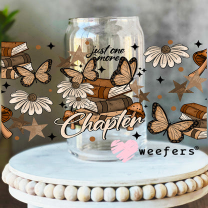 UV DTF Cup Wrap – Just One More Chapter 16oz Libbey Glass Original Size Weefers