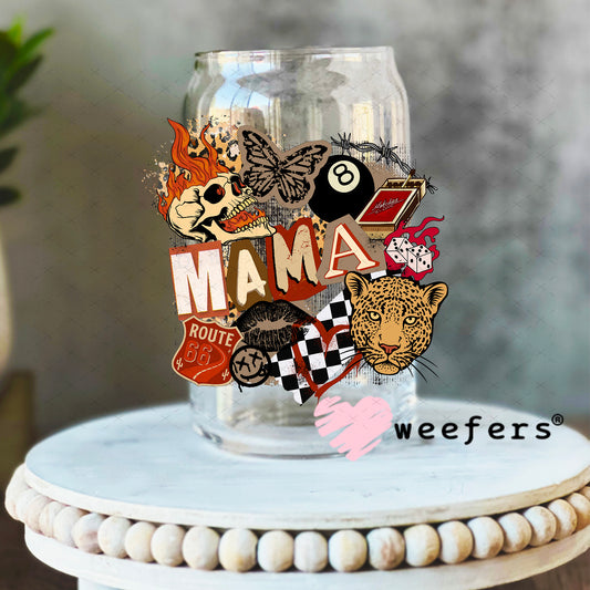 UV DTF Decal - Mama Western 16oz Libbey Glass Original Size Weefers
